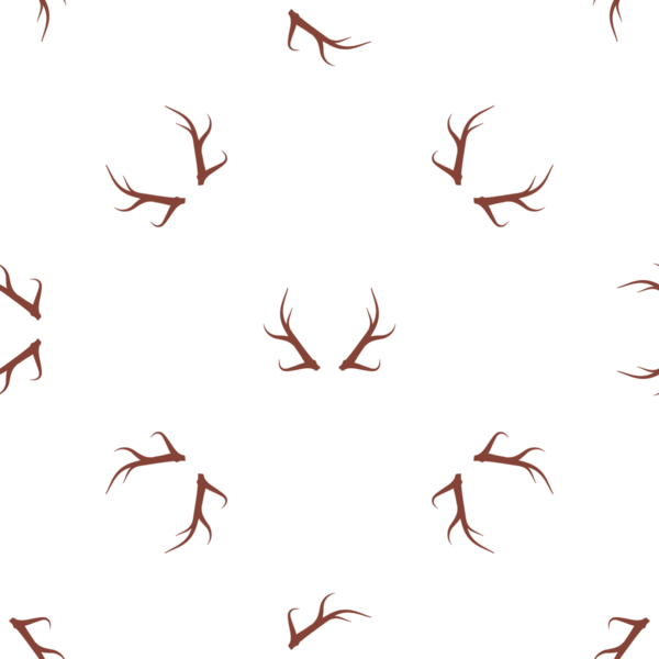 Beyaz Arkaplanda Tekstil İzleri İçin Kusursuz Geyik Boynuzları Deseni