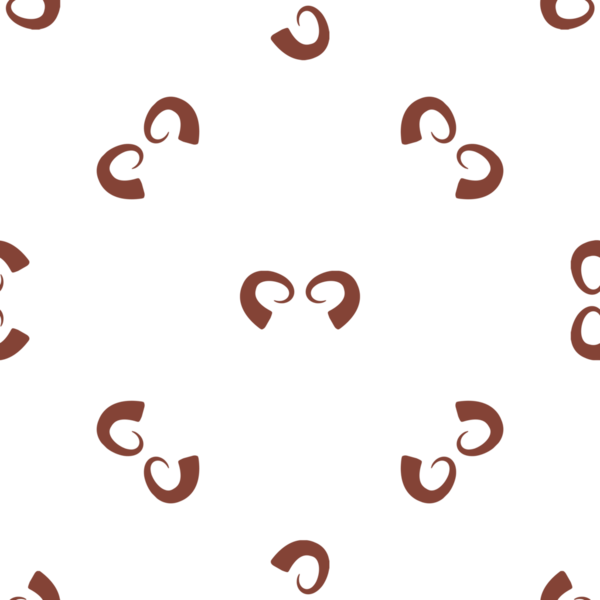 Beyaz arka planda sevimli kahverengi bıyıklı elementlerin kusursuz deseni