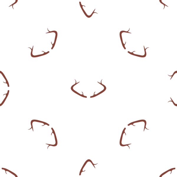 Beyaz Arkaplan Minimalist Biçiminde Dekoratif Boynuzların Kusursuz Deseni