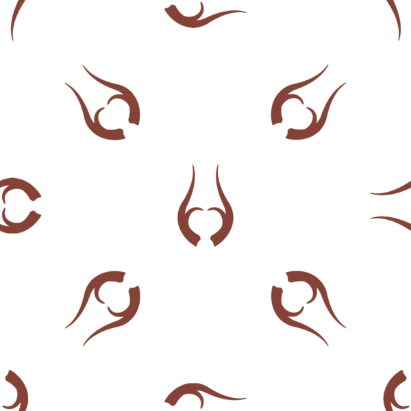 Beyaz arka planda eşsiz kahverengi elementlere sahip soyut, pürüzsüz desen