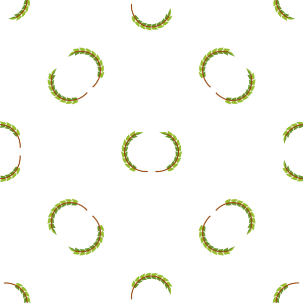 Tasarım projeleri için yeşil defne çelengi ile zarif, pürüzsüz desen