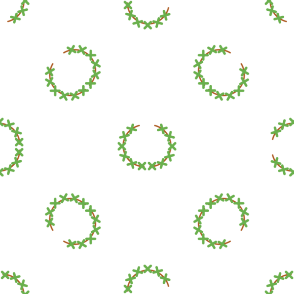 Beyaz arka planda dairesel yeşil yaprak düzenleme kusursuz desen