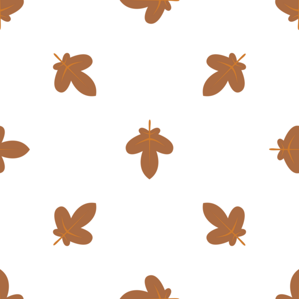 Hassas sonbahar yaprakları deseni, beyaz arka planda ince kahverengi tonlar mevsimlik