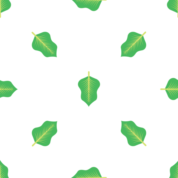 Tekstil Tasarımı İçin Beyaz Arkaplanda Kusursuz Yeşil Yapraklar Deseni