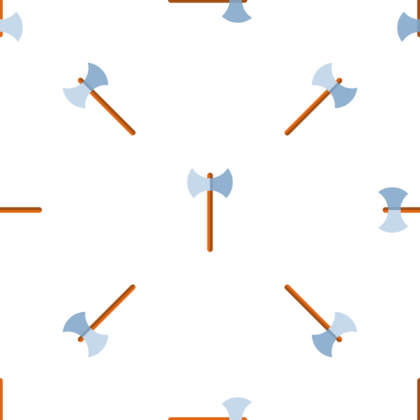 Beyaz arka plan vektöründe çift başlı balta ile kusursuz desen