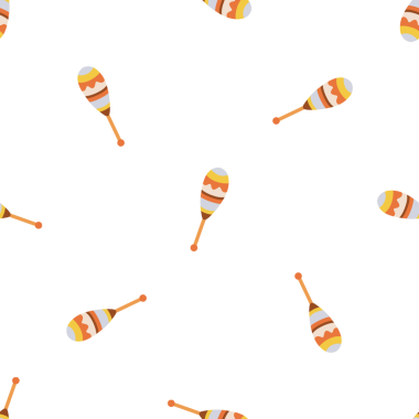 Şenlikli ve müzikal arka planlar için renksiz marakas desenleri