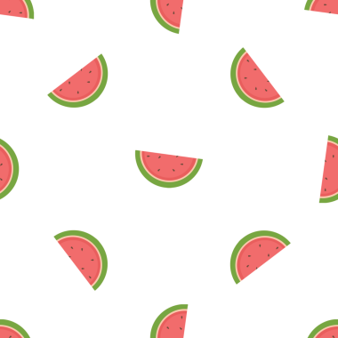 Beyaz arkaplanda kusursuz karpuz deseni, yaz vektörü resmi