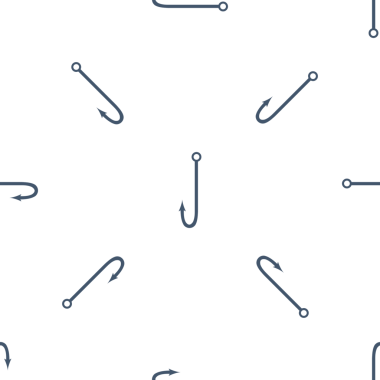 Beyaz Arkaplanda Spor Konsepti İçin Kusursuz Balık Kancaları Şablonu