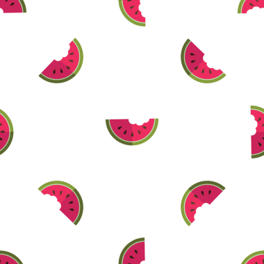 Isırılmış karpuzun kusursuz deseni vektör illüstrasyonunu şekillendirir