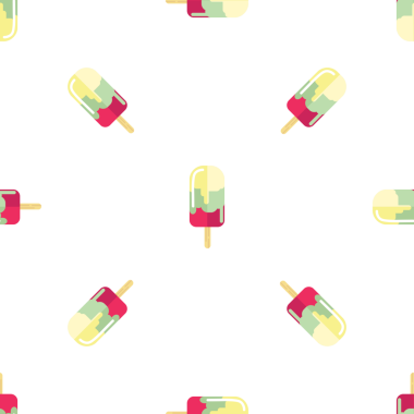 Renkli dondurma çizimleri içeren kusursuz vektör deseni