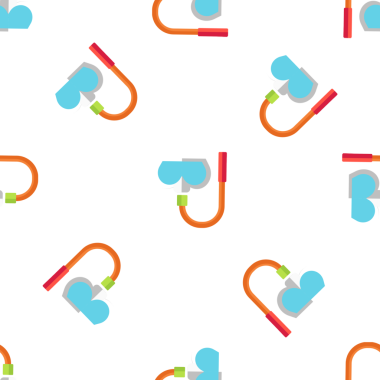 Yaz tatillerinde dalış maskesi ve şnorkelle kusursuz desen.