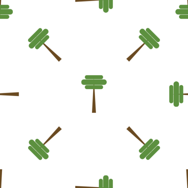 Soyut ağaç deseni, pürüzsüz arkaplan ve basit yeşil şekiller