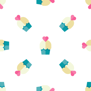 Kalpsiz arka plan şekerlemesi tasarımlı tatlı kekler.