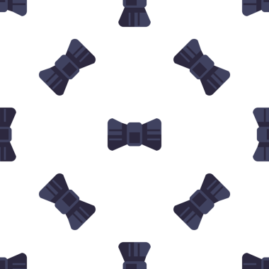 Beyaz arkaplan vektöründeki koyu renk papyonların kusursuz deseni