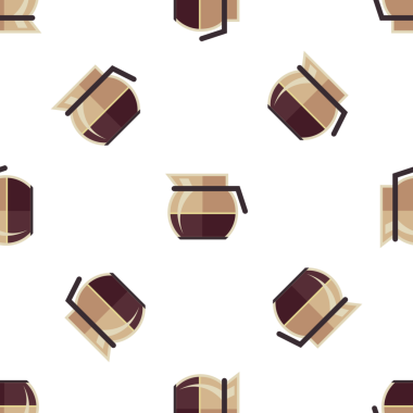 Carafe Kahvesi Kusursuz Desensiz Örnek Vektör İllüstrasyonu