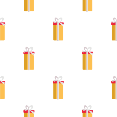 Kutlama etkinliği için hediye kutusunun kusursuz desenli vektör çizimi