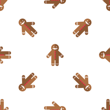 Noel Tatili İçin Tatlı Zencefilli Adam Kusursuz Desen