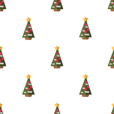 Noel ağacı desensiz vektör illüstrasyonu minimum stil