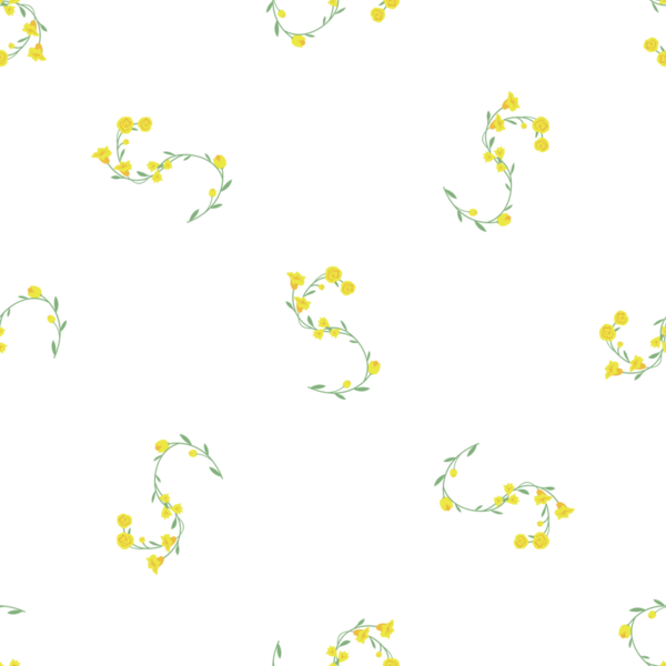 Sarı gül vektörüyle süslenmiş S harfinin kusursuz deseni