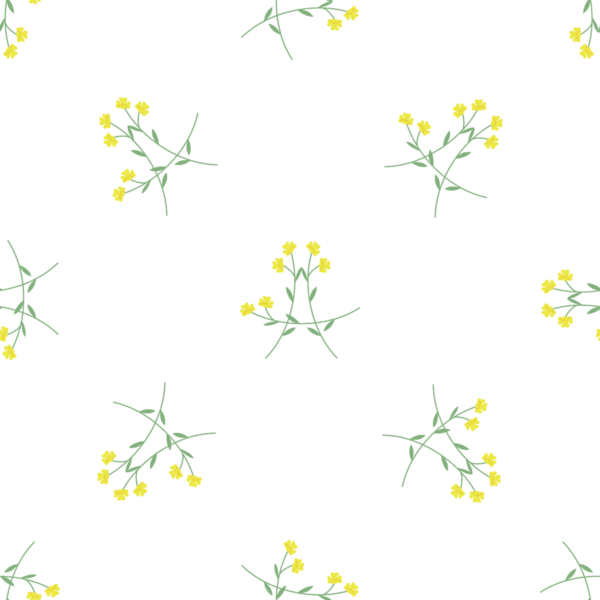 Küçük sarı çiçekli kusursuz çiçek deseni, vektör tekrarlı tasarım