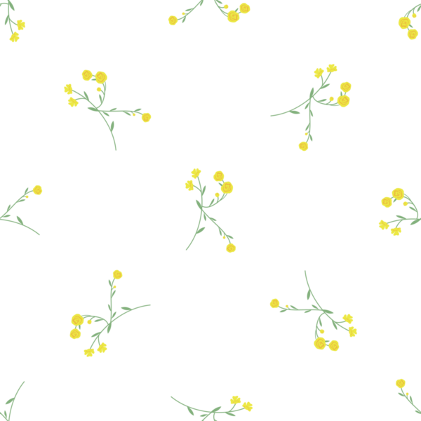 Bahar Tasarımları İçin Beyaz Arkaplanda Hassas Sarı Çiçek Deseni