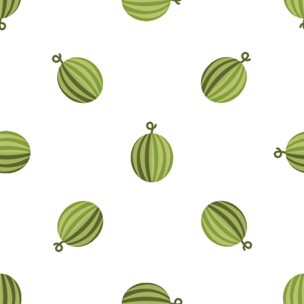 Beyaz arka plan vektöründe yeşil karpuz deseni