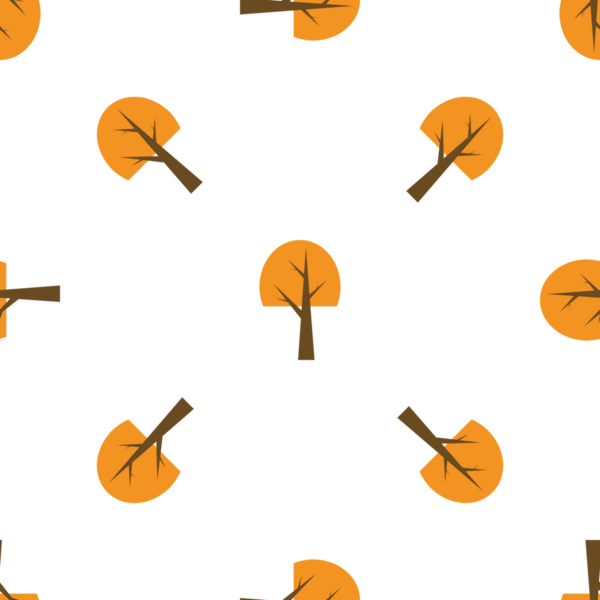 Sonbahar ve sonbahar mevsimleri için portakal ağacı olan kusursuz desen vektörü