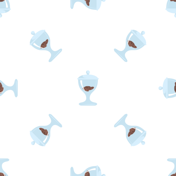 Kahverengi çikolata desenli cam vazo ile kusursuz desen.