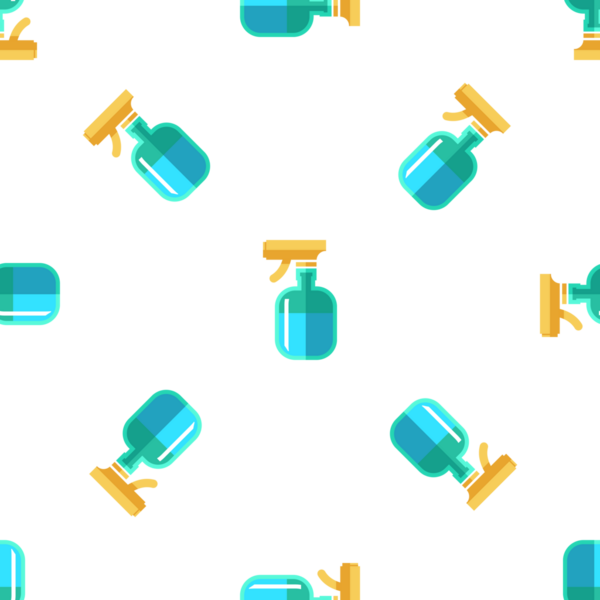 Temizleme sprey şişesi vektör görüntüsü ile kusursuz desen arkaplanı