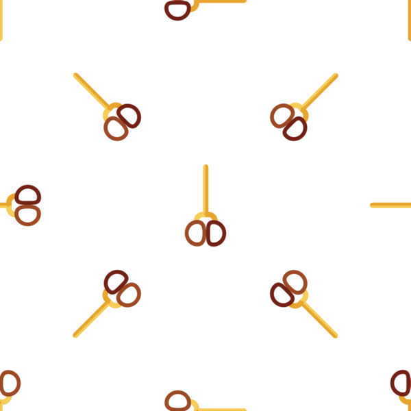 Beyaz bir arka planda soyut altın makasın kusursuz deseni