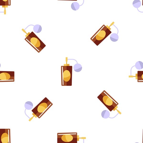 Parfüm şişesi deseni, aroma özü, mis kokulu sıvı, güzellik vektörü.