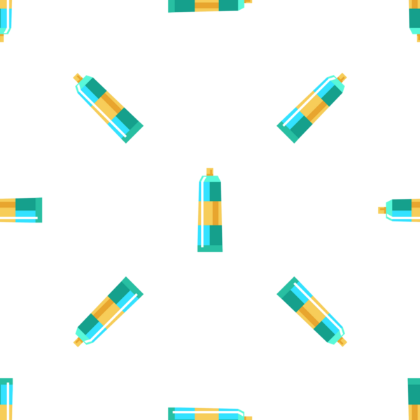 Beyaz arka planda renkli diş macunu tüpleri içeren pürüzsüz desen