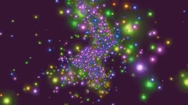 Parlayan yıldızların soyut arkaplanı. 3 boyutlu resimleme