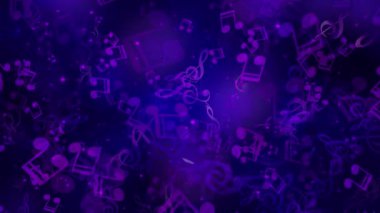 Müzik notaları. 3d illüstrasyon.