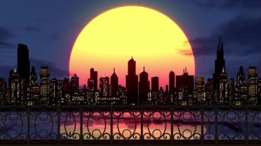 New York şehrinin ufuk çizgisi