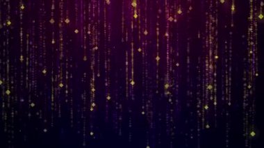 Parlayan altın ve mor elmas şekilli soyut bir arkaplan..