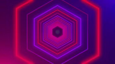 soyut neon parlayan geometrik arkaplan koyu mavi, neon renkli. Geometrik, 3 boyutlu görüntüleme.