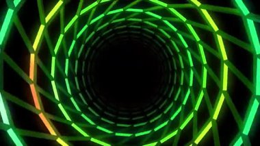 Bir neon ışığın 3 boyutlu görüntüsü