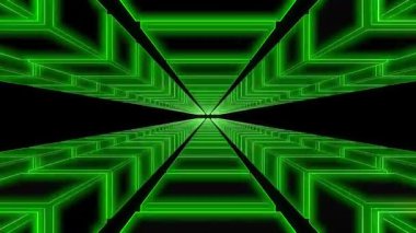 Çizgiler, çizgiler ve üçgenlerle soyut yeşil arkaplan.