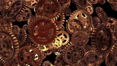 Farklı renk ve boyutlarda dişliler