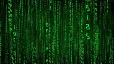 Siyah arkaplanda sayılarla soyut ikili kod