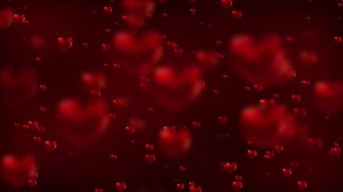 Kalpli kırmızı arkaplan