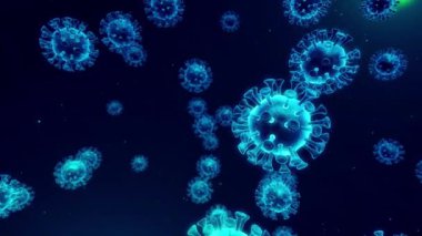 Soyut virüs hücreleri. 3d oluşturma.