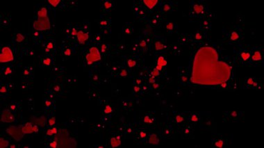 Kalpli kırmızı arkaplan