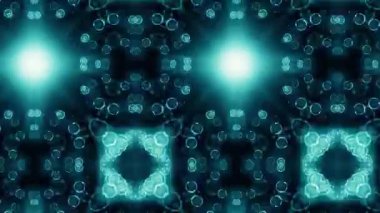 Mavi baloncuklu soyut görüntü karanlık bir arkaplanda büyüleyici bir desen oluşturuyor. Baloncuklar simetrik bir dizaynla düzenlenir. Derinlik ve hareket hissi verir..