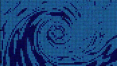 Bu resim, karanlık bir arkaplanda hareket ve sanatsal ifade duygusunu çağrıştıran soyut ve dinamik bir görsel etki yaratan mavi girdap desenleri sunar..