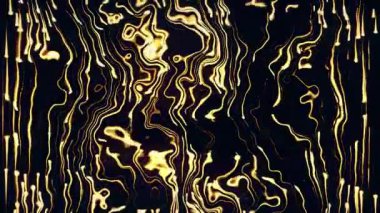 Dalgalı altın çizgiler koyu bir arkaplanda soyut desenler oluşturuyor
