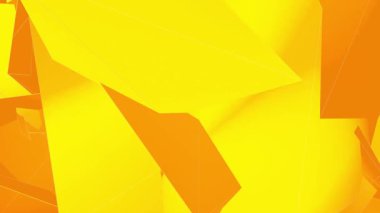 Turuncu arka planda soyut sarı geometrik şekiller. Arkaplan ve posterler için modern dijital tasarım.