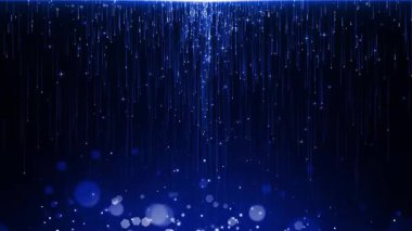 Parçacıklı mavi bokeh, soyut arkaplan