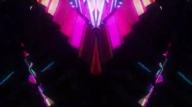 Neon ışıkları soyut arkaplan tasarımı çizimi. 3d oluşturma